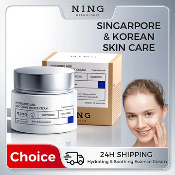 Hydrating Soothing Essence Cream – Collagen, Ceramides, Hyaluronic Acid & Plant Extracts for Moisture, Barrier Repair & Redness