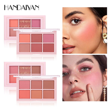 Matte Blush Palette Highly Pigmented Long Lasting Face Makeup Natural Finish Brighten Skin Contour Highlight Powder