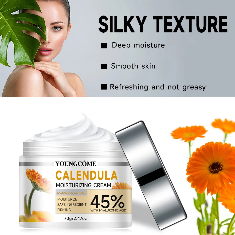 Calendula Motsturizing Cream Improve Skin Lifting Firming Facial  Anti aging Wrinkle Can Care Repair Fade Fine Lines Whiten Skin